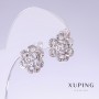 Pendientes Xuping, longitud 15 mm, grosor 14 mm, rodio