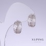 Pendientes Xuping, longitud 16 mm, grosor 7 mm, rodio