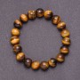 Pulsera de ojo de tigre de 12 mm en goma elástica