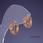 Pendientes Xuping 14×8 mm con baño de oro 18K