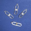 Fijación para colgante en tono oro claro, diámetro 8 mm, longitud 30 mm, diámetro 1,75 mm, empaque 20 g, 8 piezas (+ -)