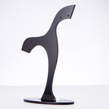 Soporte para bisutería de plástico negro, altura 8 cm, ancho 7 cm
