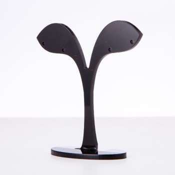 Soporte para bisutería de plástico negro, altura 8 cm, ancho 8 cm