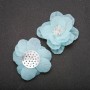 Aplique decorativo acrílico rosa té azul, diámetro 45 mm