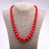 Collar de coral prensado – cuentas rondel en aumento, diámetro 8x6 mm y 20x14 mm, longitud 50 cm