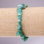 Pulsera de amazonita en chips, elástica, diámetro 5-8 mm, longitud 18 cm
