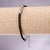 Pulsera «hilo negro» con cuentas, diámetro 6 mm, longitud 17–21 cm