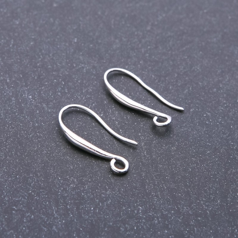Ganchos para pendientes 2x19 mm color plata (par)