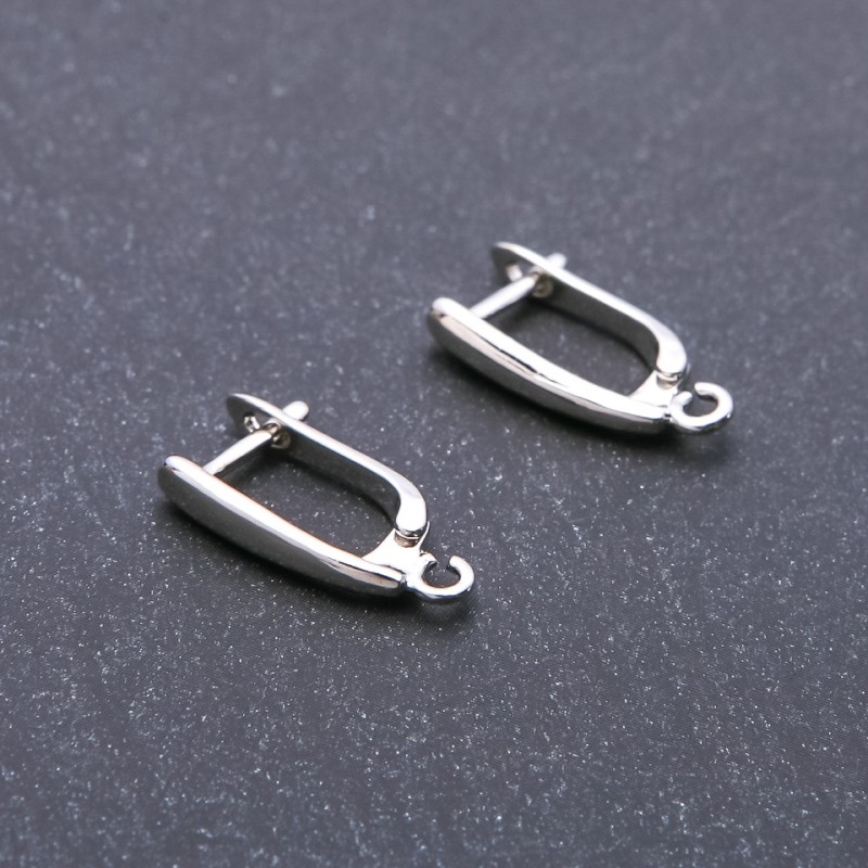 Ganchos para pendientes 3×15×18 mm color plata par