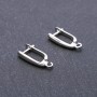 Ganchos para pendientes 3×15×18 mm color plata par