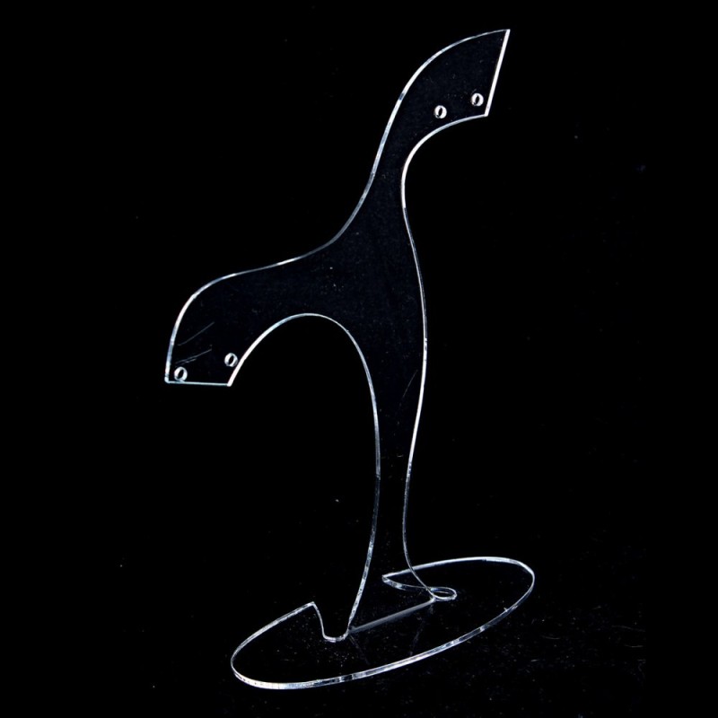 Soporte para pendientes, plástico transparente, altura 140 mm