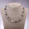 Collar de cuarzo rutilado, cuentas diminutas, diámetro 7 mm, longitud 45 cm
