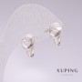 Pendientes Xuping con rodio y circonitas blancas 11×17 mm