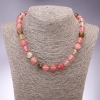 Collar de calcedonia, cuentas lisas de 12 mm de diámetro, longitud 45 cm