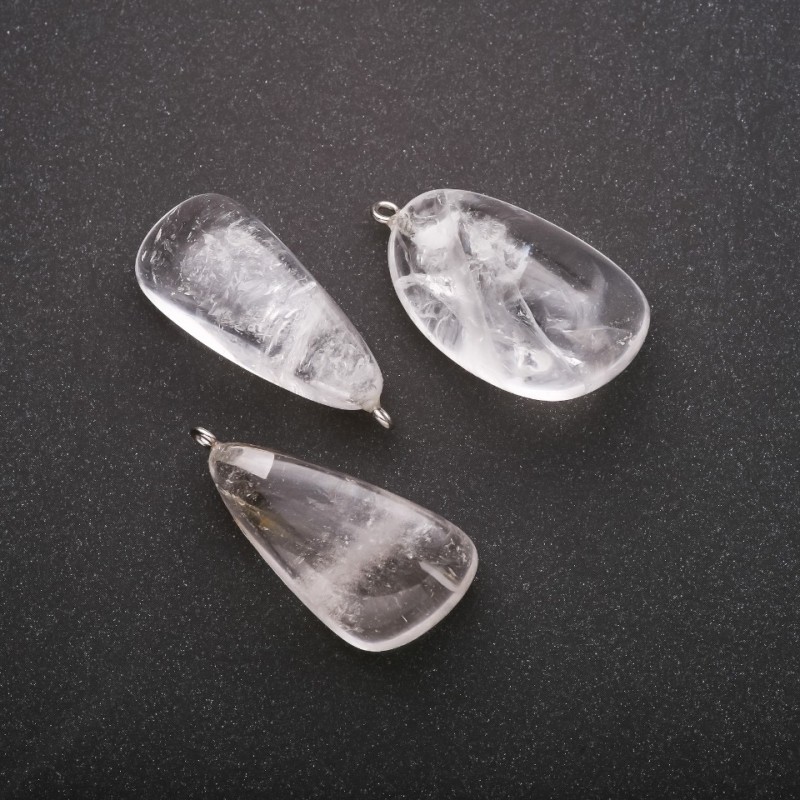 Colgante de cristal de roca natural 20x30x35 mm