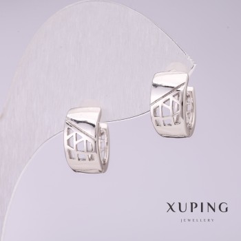 Pendientes Xuping 12×7 mm rodiados