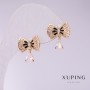 Pendientes 925 «Lazos» 13×15 mm, baño de oro
