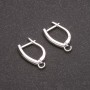 Ganchos para pendientes de metal plateado, 19x3 mm, par