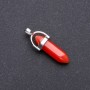 Colgante ojo de gato rojo hexagonal 8×35×41 mm