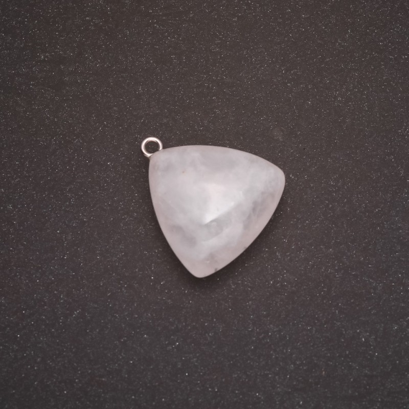 Colgante de cuarzo blanco 27×24(±)mm