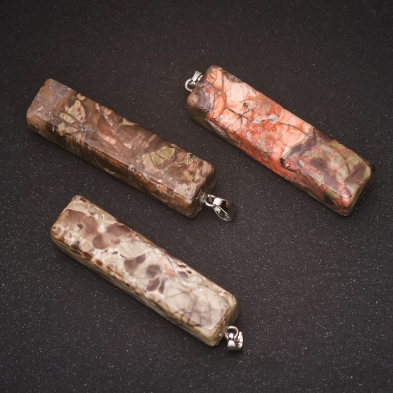 Colgante de jaspe Picasso natural 13×54 mm