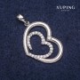 Colgante Xuping Corazón 21x30x37 mm rodio