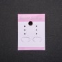 Tarjetas rosas para pendientes 5×3,7 cm, 100 uds