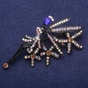 Broche de hada con strass, esmalte negro 39×73 mm