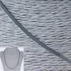 Precio por pack de 10 piezas: Cordón elástico gris con cierre, diámetro 3 mm, 60–65 cm +