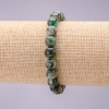Pulsera de piedra natural fuksita (muscovita), cuentas lisas, diámetro 8 mm (±), longitud 18 cm (±), elástica