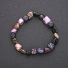 Pulsera facetada de charoita, diámetro 8(±) mm, longitud 18 cm