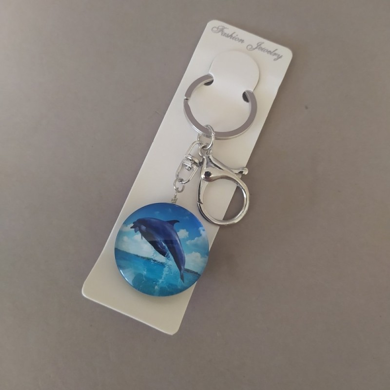 Llavero Mar de Delfines, 10 cm de largo