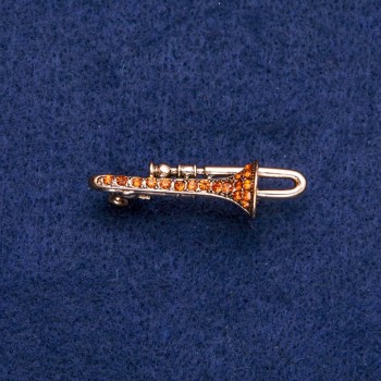 Broche 'Tubo con cristales amarillos'