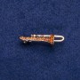 Broche 'Tubo con cristales amarillos'