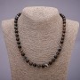 Collar de ágata con cuentas lisas, diámetro de 8 mm (±), longitud 48 cm