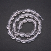 Cuentas facetadas de cuarzo cristal de roca, diámetro 8×10 mm ±, longitud 38 cm