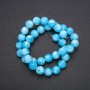 Cuentas acrílicas de Larimar, bolas lisas, hilo de 38 cm, diámetro 10 mm (±)