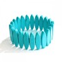 Pulsera elástica de turquesa azul en forma ovalada