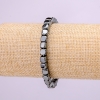 Pulsera elástica de hematita en forma de cubos, diámetro 6x6 mm, longitud 18 cm
