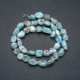 Cuentas de larimar faceteadas 9×10 mm en hilo