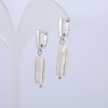 Pendientes de perlas barrocas naturales, diámetro 17×10 mm, longitud 37 mm ±, con un reflejo color gasolina