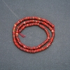 Hilo de jaspe rojo facetado en rondeles, diámetro 4×2,5 mm, longitud 39 cm +