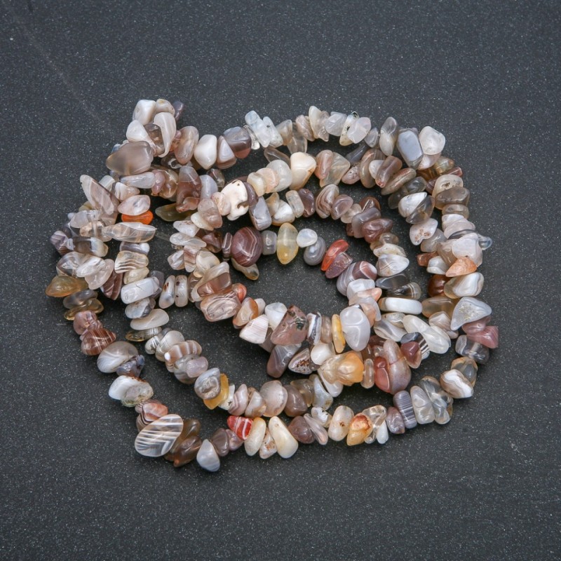 Hilo de ágata Botsuana, fragmentos 8×4 mm, longitud 84 cm +