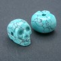 Abalorio en forma de calavera color turquesa (artificial) 25x19 mm +