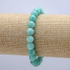 Pulsera elástica de amazonita, cuentas lisas, diámetro 8 mm, circunferencia 18 cm +