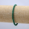 Pulsera elástica de malaquita con cuentas lisas de 4 mm, longitud 18 cm +