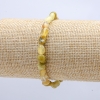 Pulsera elástica de ópalo amarillo facetado, diámetro 7x6 mm, longitud 18 cm