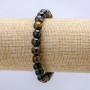 Pulsera elástica de ojo de halcón, bolas lisas de 8 mm de diámetro+