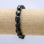 Pulsera elástica de ágata facetada, diámetro 8x10 mm+