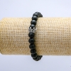 Pulsera elástica de shungita (artificial), diámetro 8 mm ± Corona